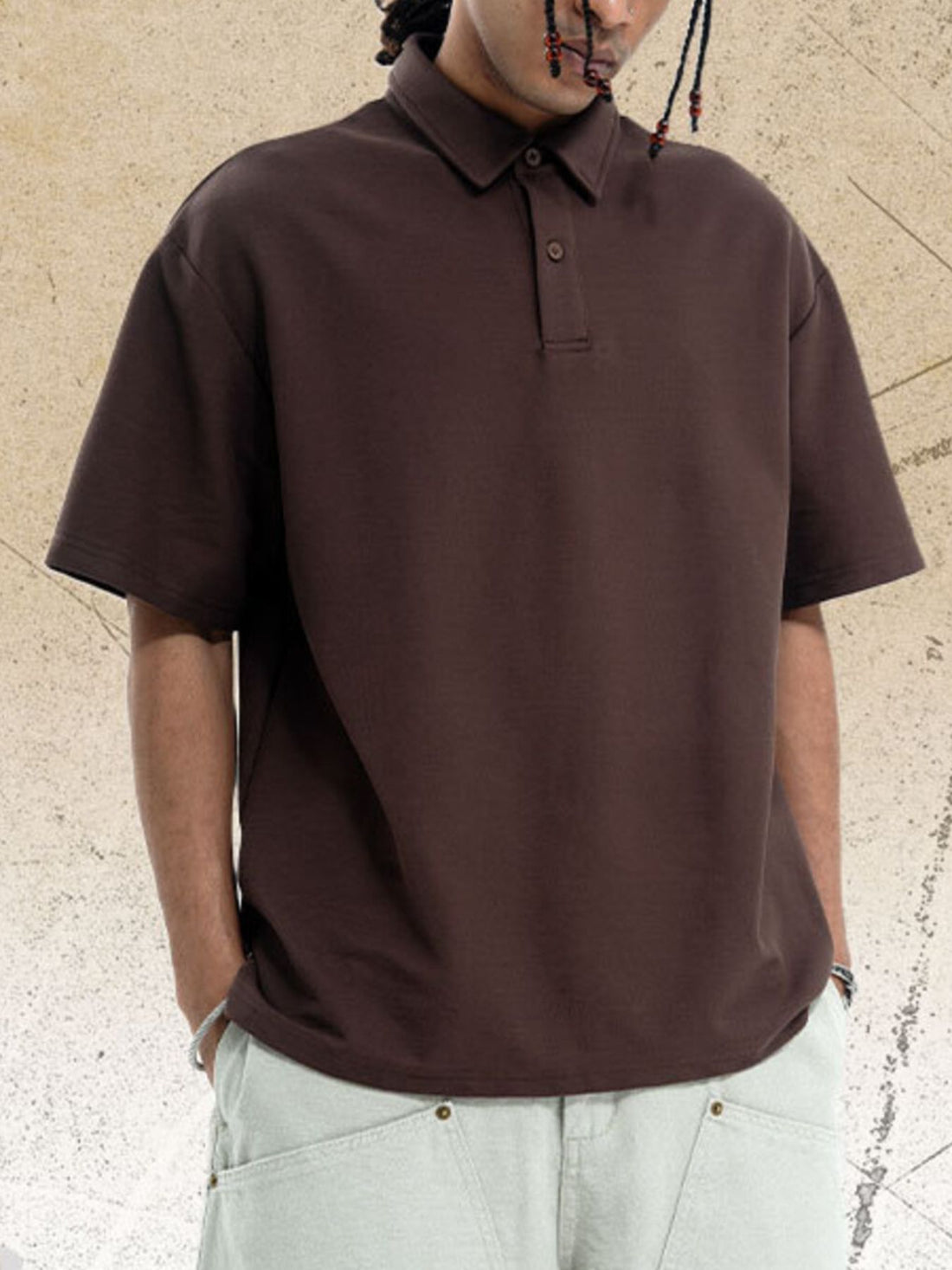 Men's Relaxed Fit Solid Color Polo - cas7m