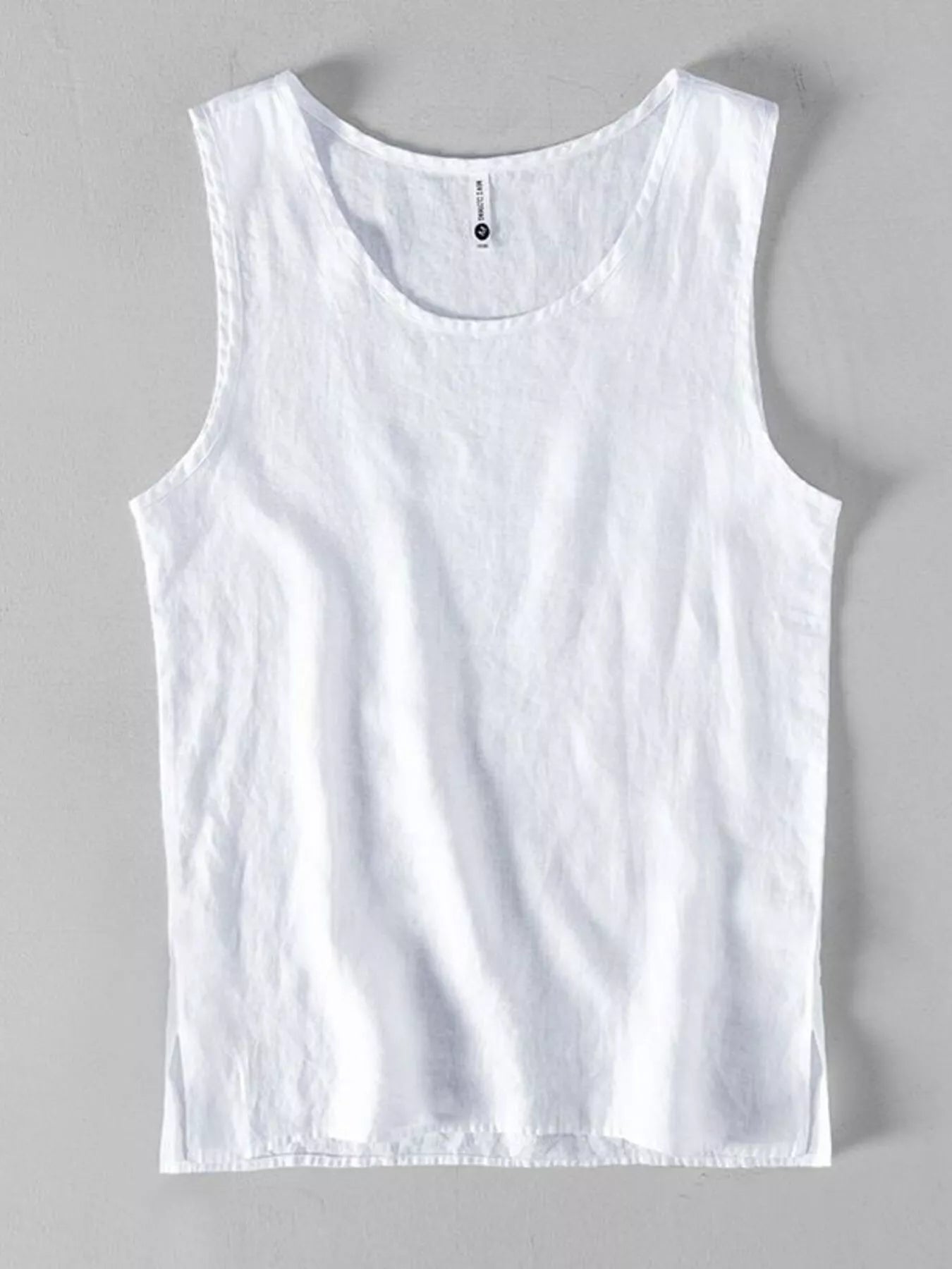 Men's Plus Size Round Neck Tank - cas7m