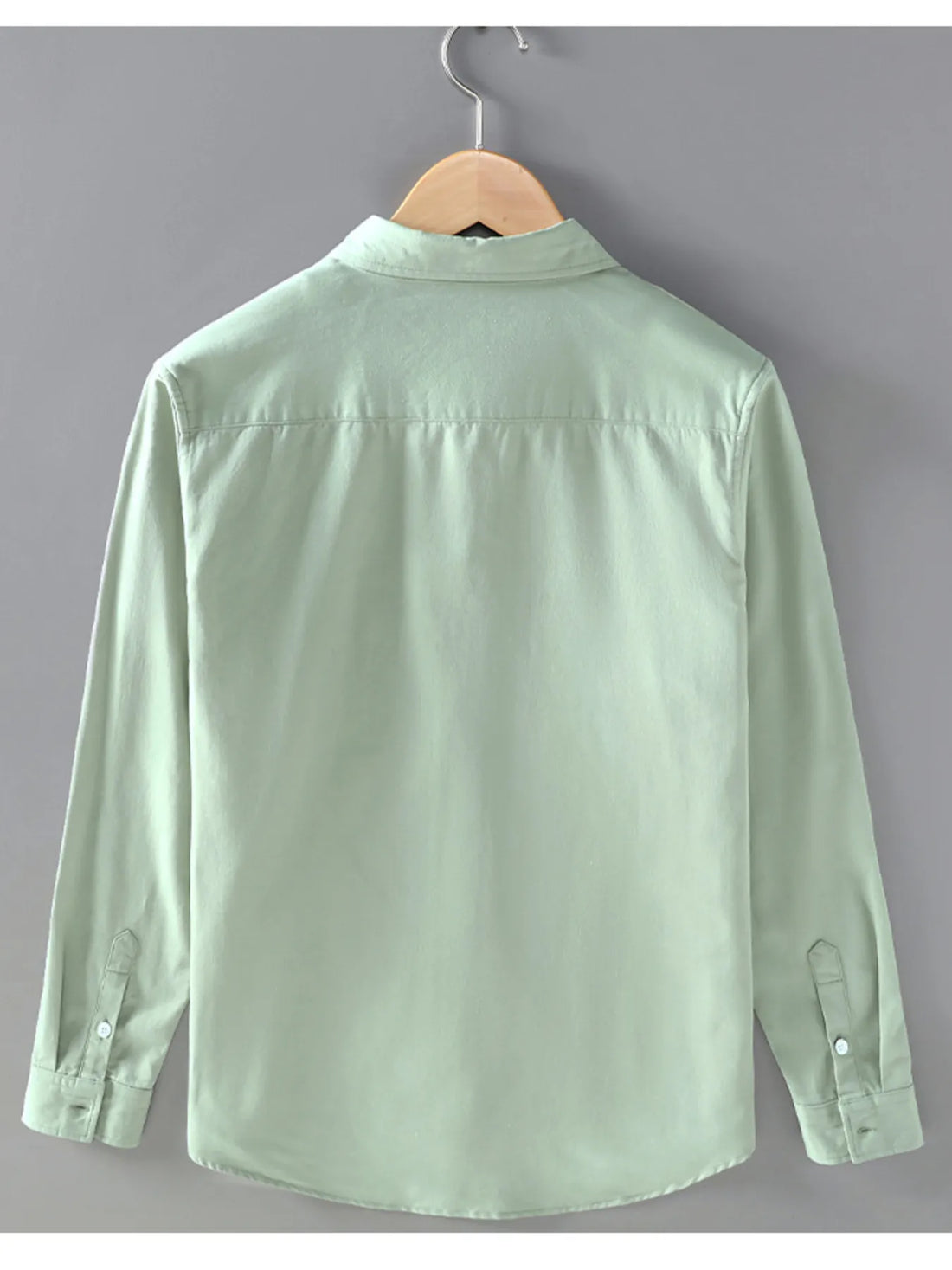 Men's Plus Size Button Up Long Sleeve Shirt - cas7m