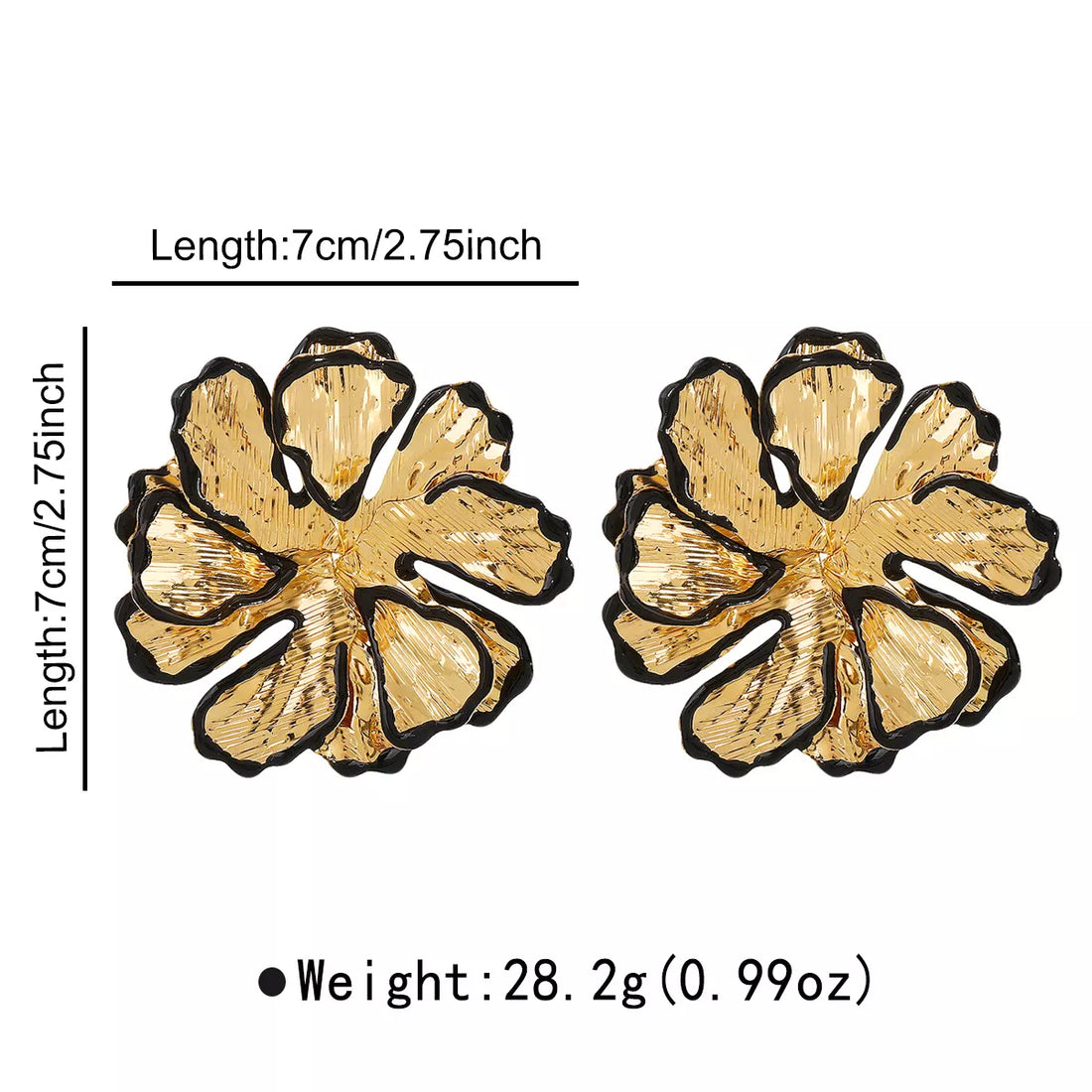 18K Gold-Plated Flower Stud Earrings - cas7m
