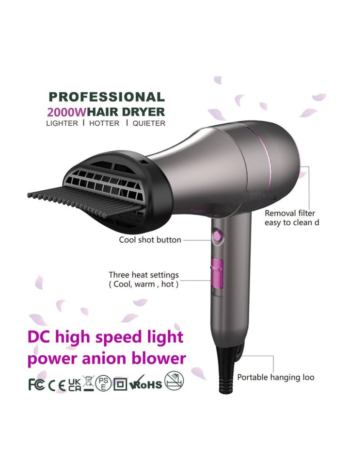 Salon-Quality Multi Speed Hair Dryer: Ultimate Home Blowout Tool - cas7m
