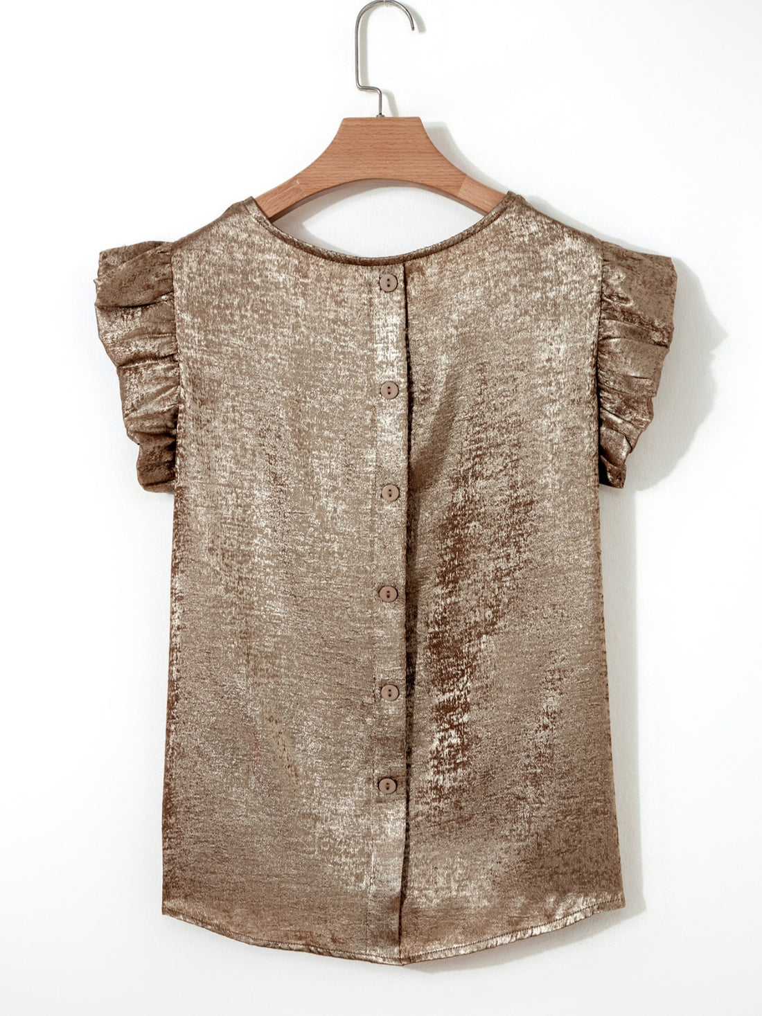 Ruffled Round Neck Tank - cas7m