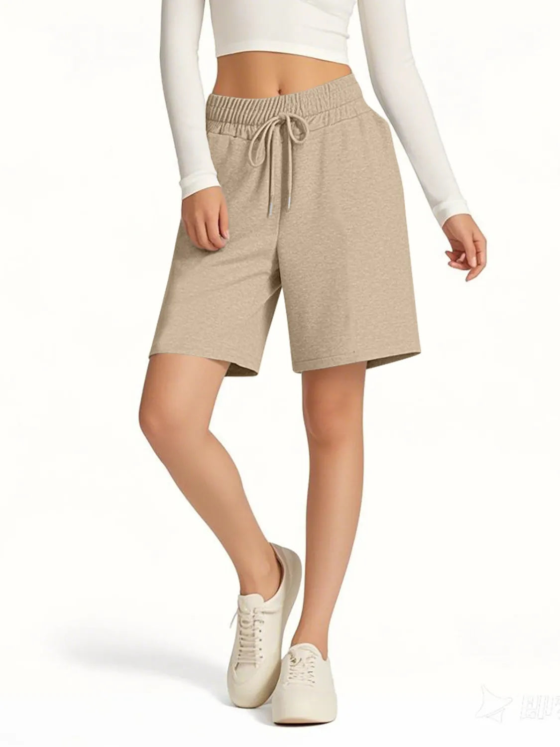 Drawstring Shorts with Pockets - cas7m