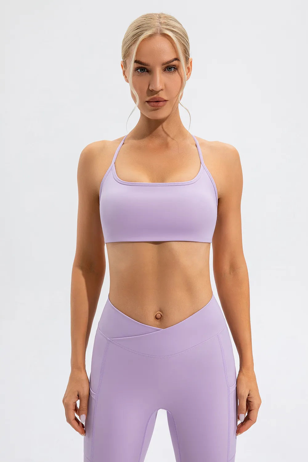 Crisscross Spaghetti Strap Active Cami - cas7m