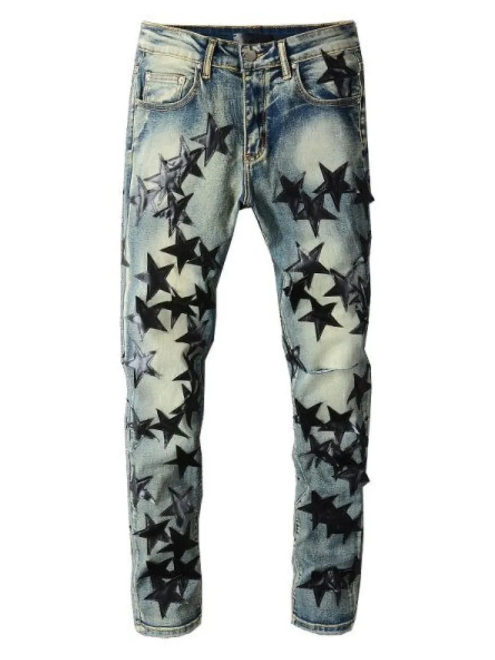 Men's Washed Star Slim Jeans - cas7m
