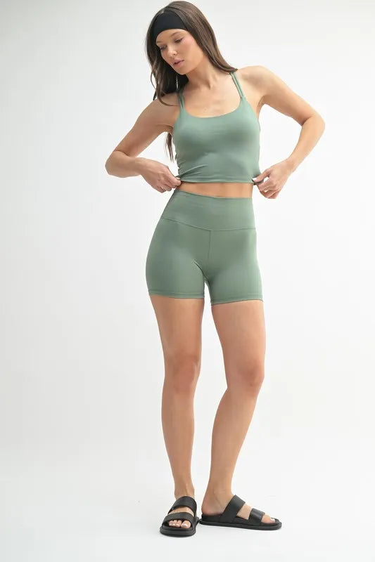 MONO B Venice Cloud Light Crisscross Sports Bra - cas7m