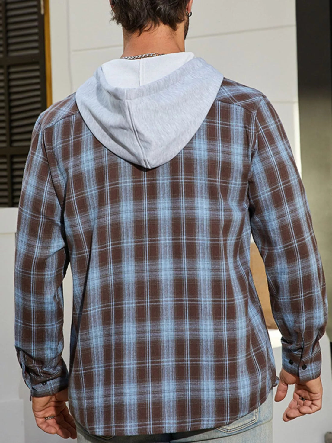 Men's Plaid Long Sleeve Shirt - cas7m