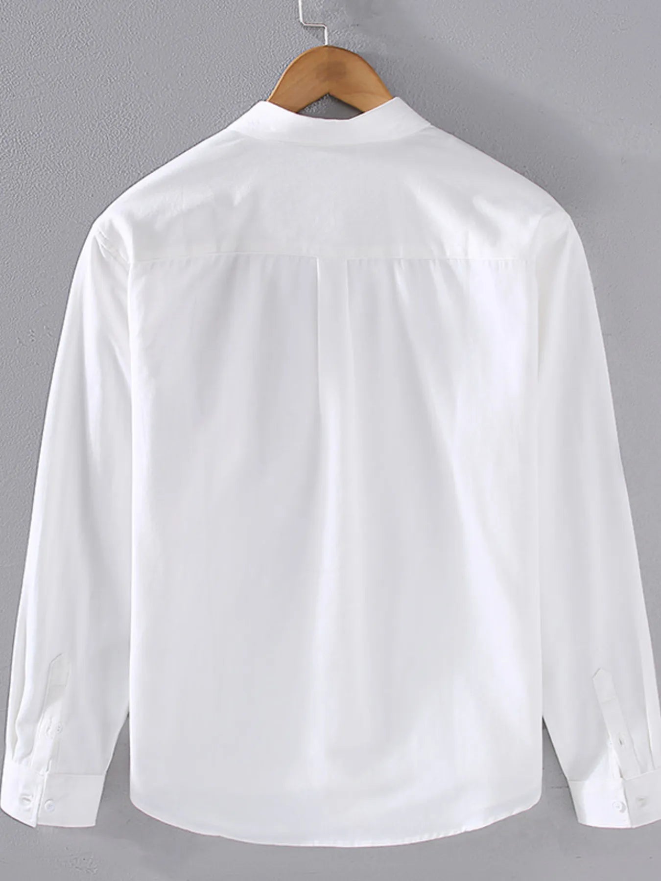 Men's Plus Size Button Up Long Sleeve Shirt - cas7m
