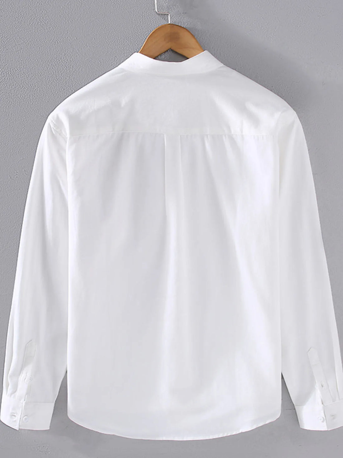 Men's Plus Size Button Up Long Sleeve Shirt - cas7m