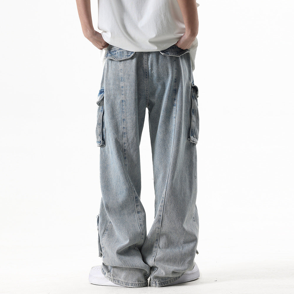 Multi-Pocket Workwear Jeans For Men And Women - cas7m