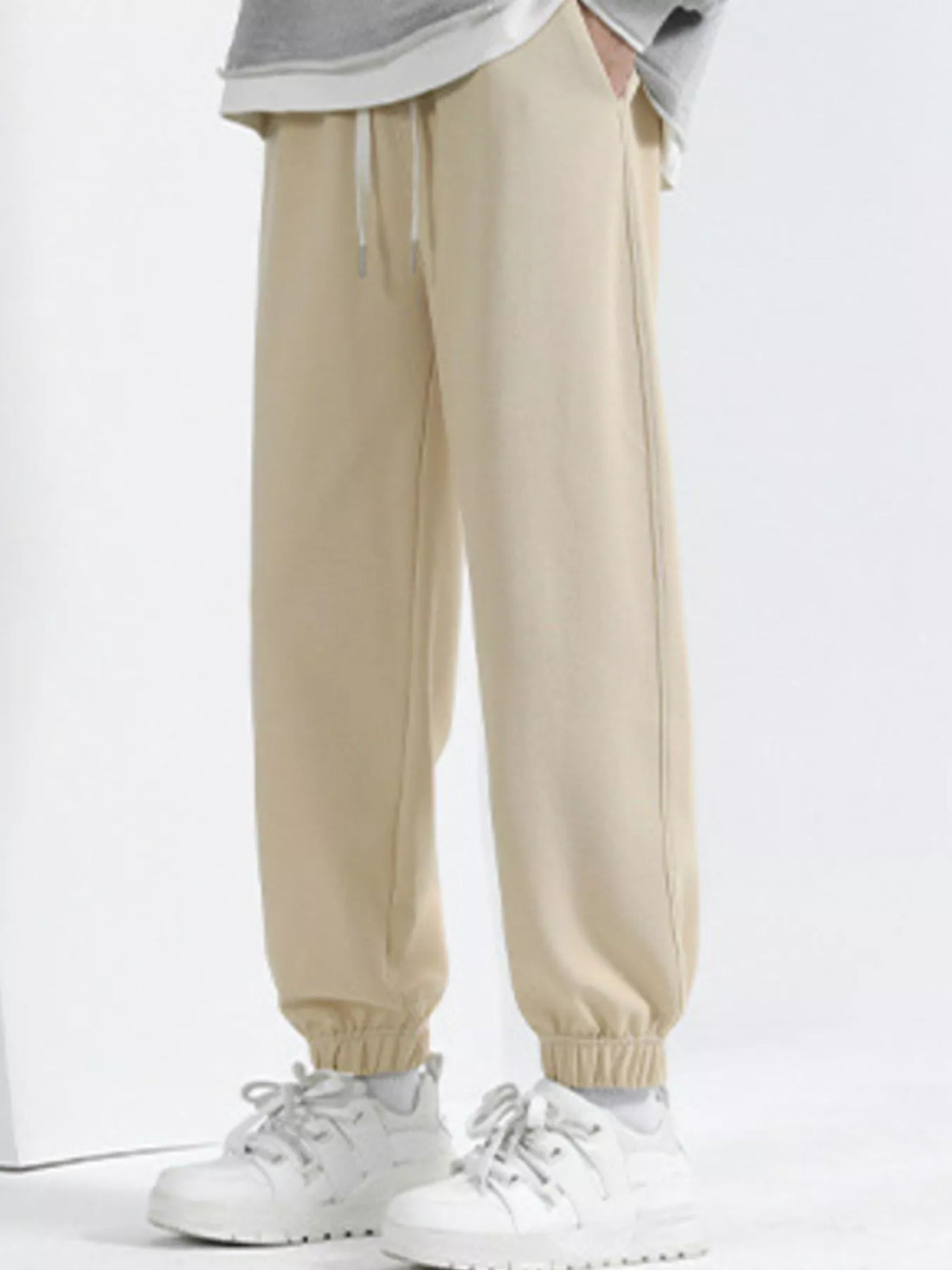 Men's Plus Size Casual Loose Fit Drawstring Pants - cas7m