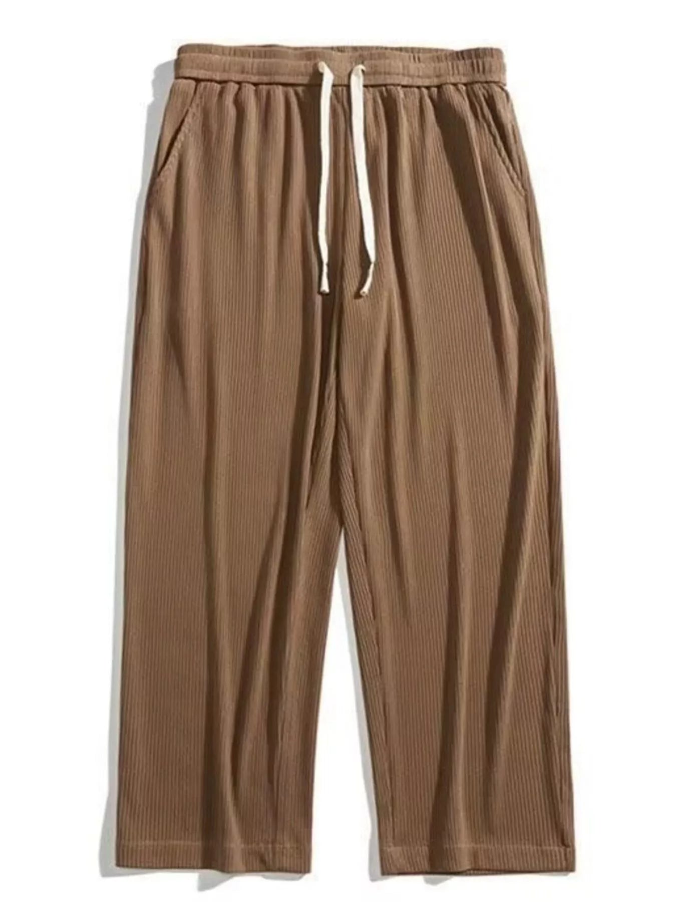 Men's Plus Size Casual Drawstring Wide Leg Pants - cas7m