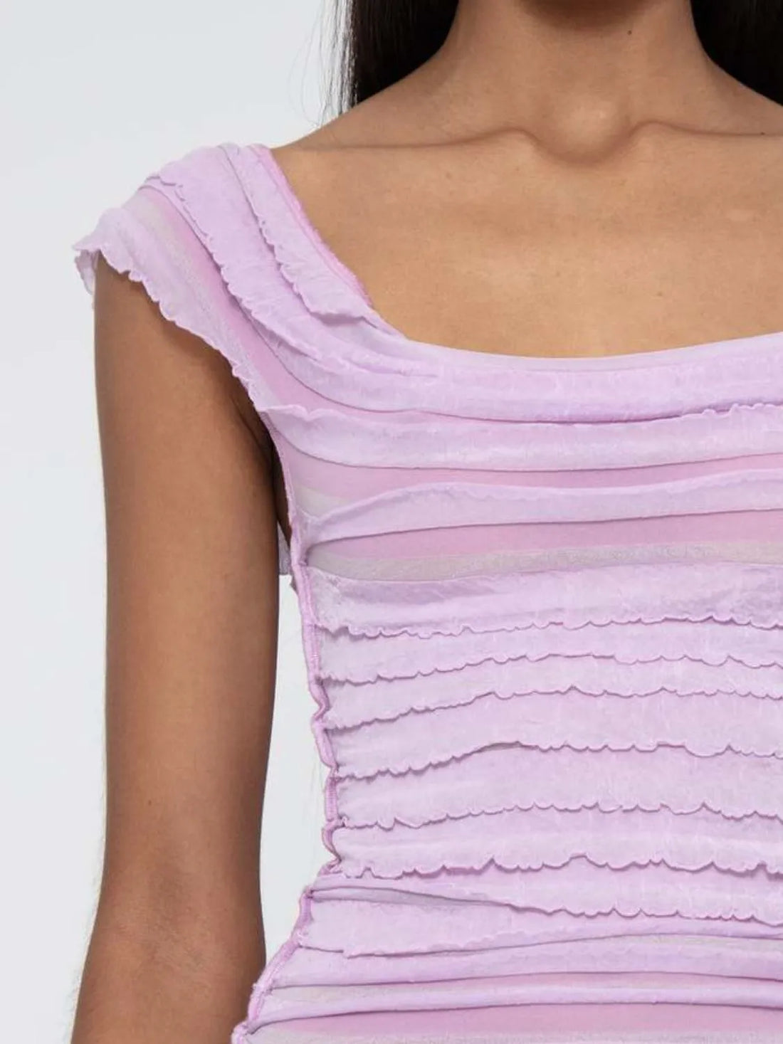Ruched Solid Tank - cas7m