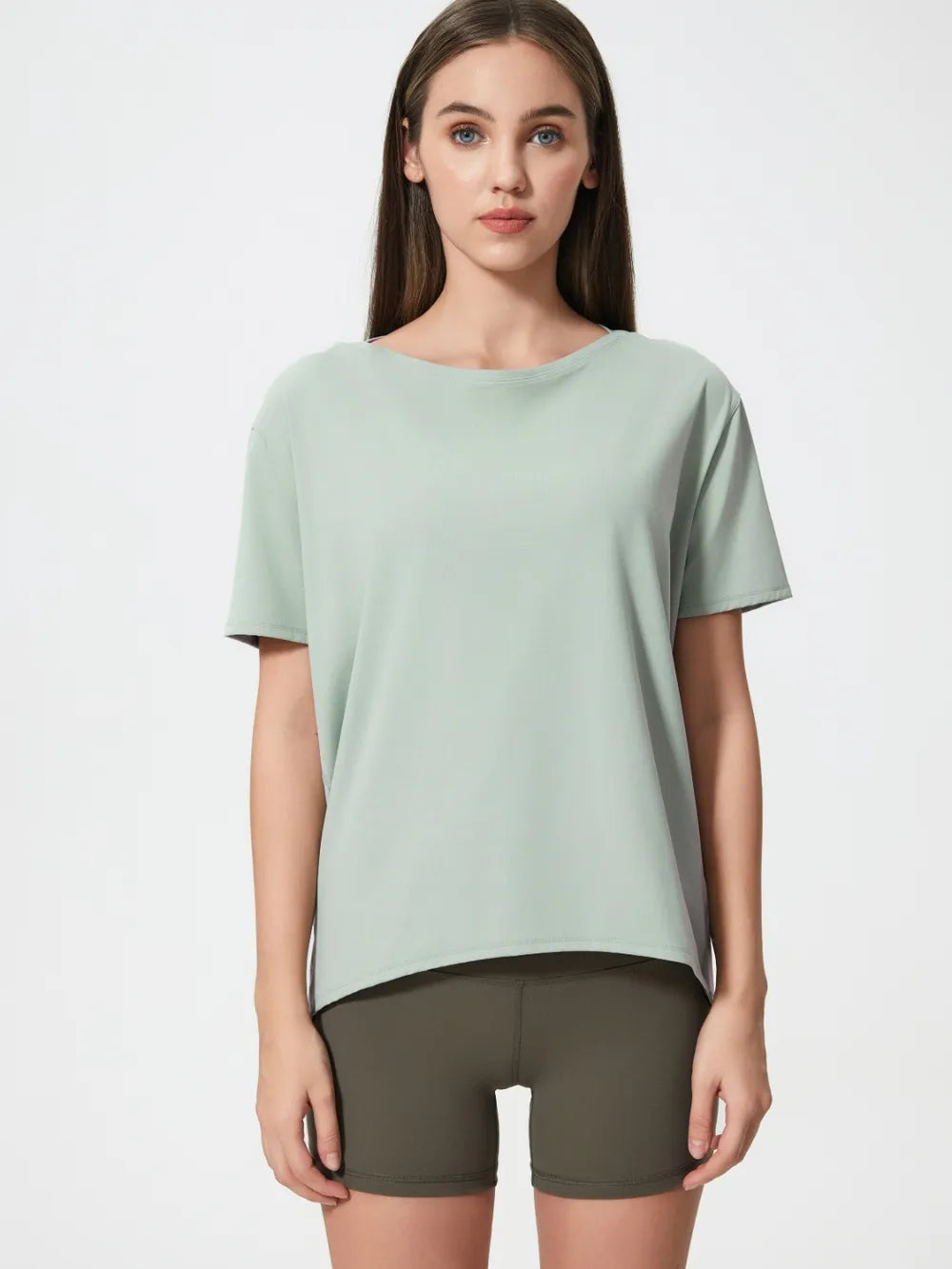 Millennia Round Neck Short Sleeve Active T-Shirt - cas7m
