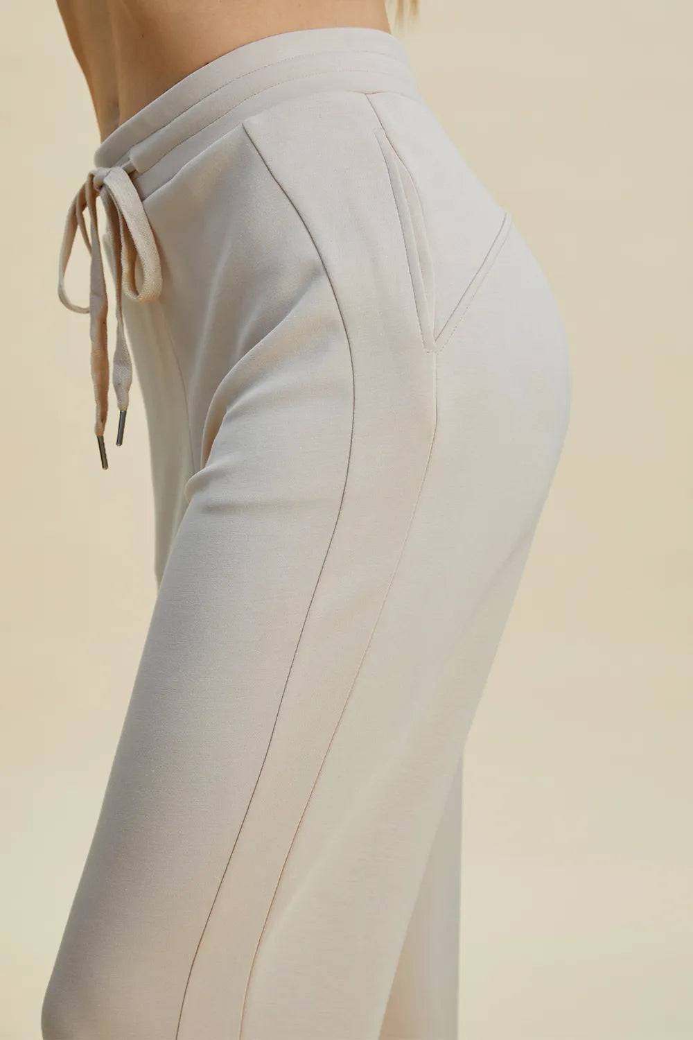 Basic Bae Full Size Air Scuba Drawstring High Waist Cropped Pants - cas7m