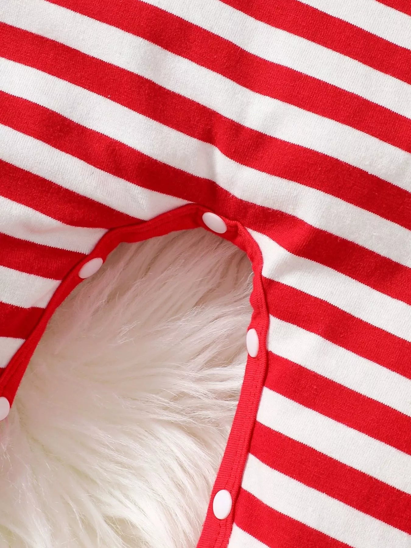 Children's Christmas Santa Striped Snapped Legs Jumpsuit - cas7m
