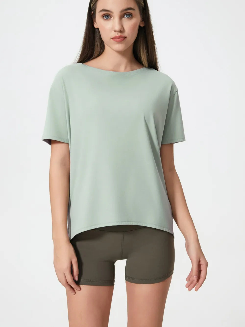 Millennia Round Neck Short Sleeve Active T-Shirt - cas7m