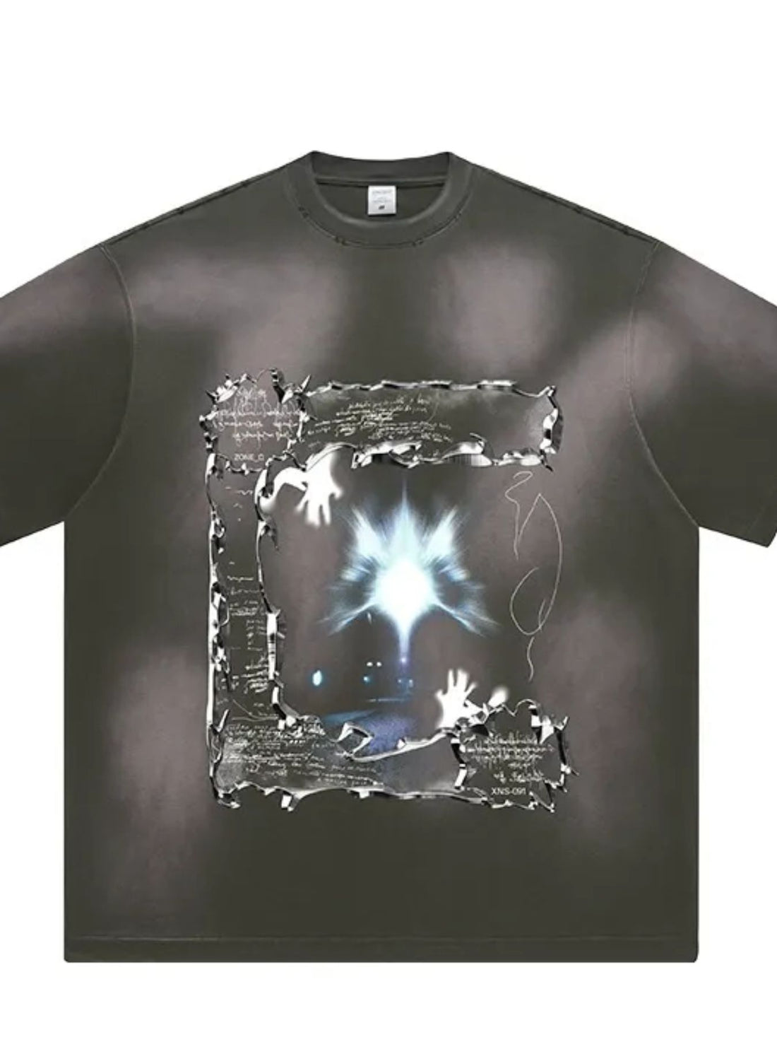 Men's Graphic Round Neck Vintage Wash T-Shirt - cas7m