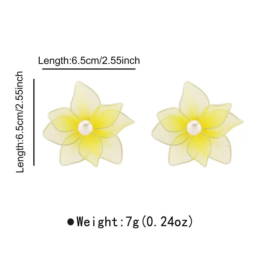 Flower Pearl Stud Earrings - cas7m