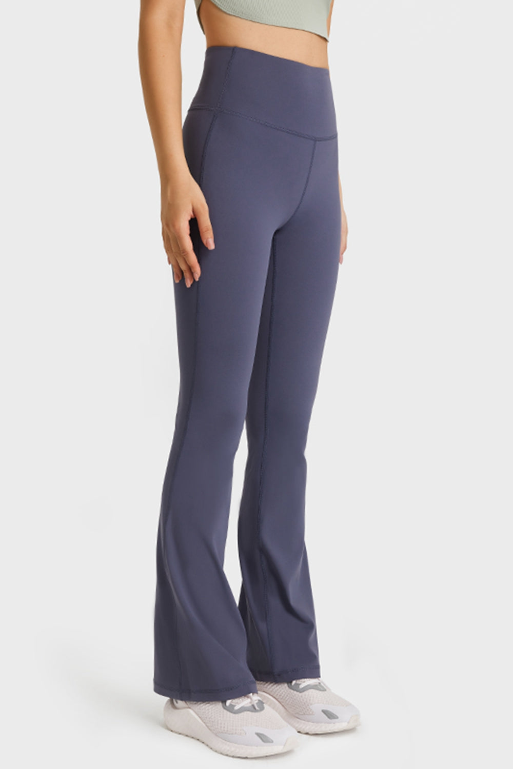 Millennia Elastic Waist Flare Yoga Pants - cas7m