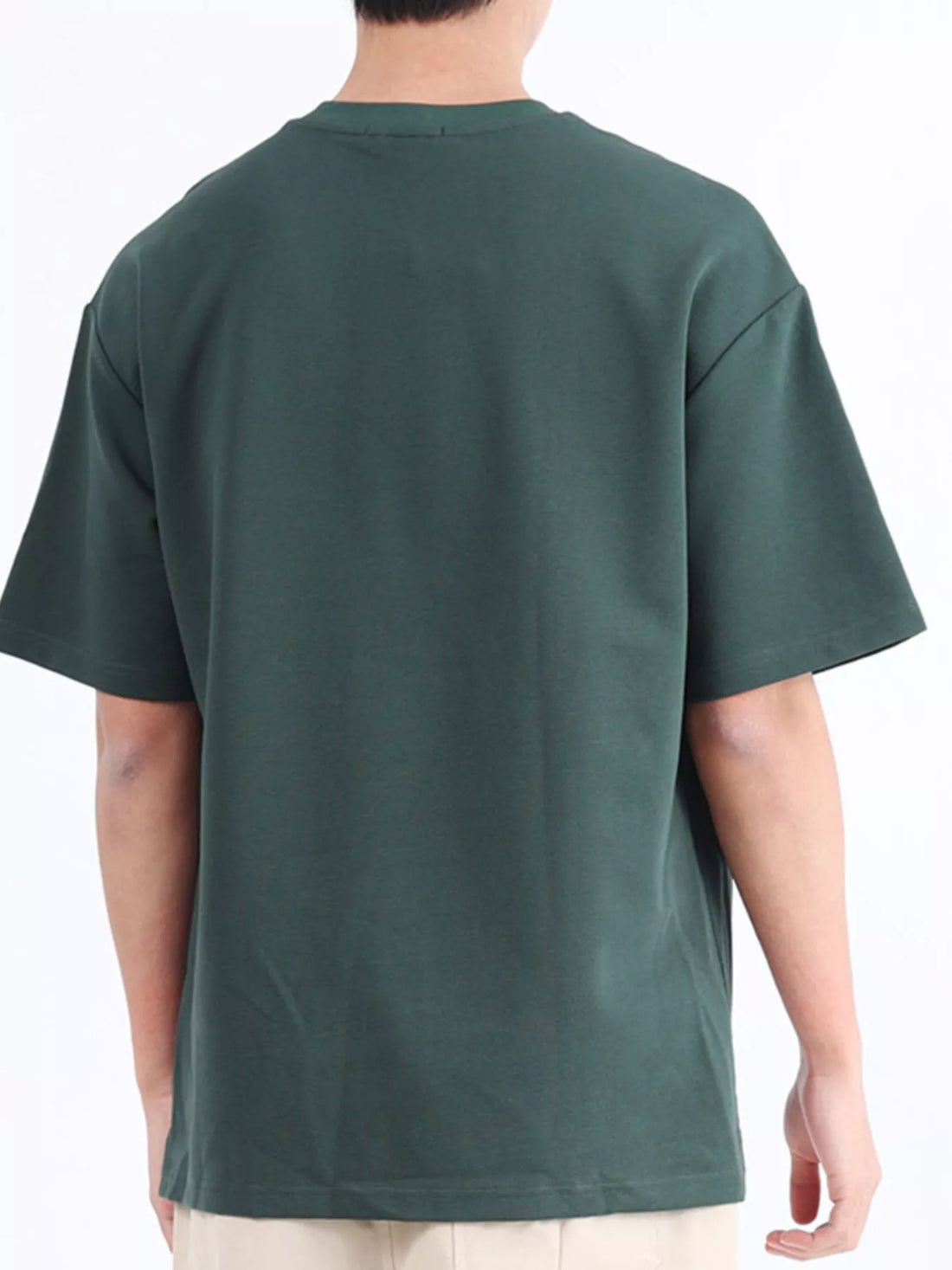 Men's Plus Size Solid Color Round Neck T-Shirt - cas7m