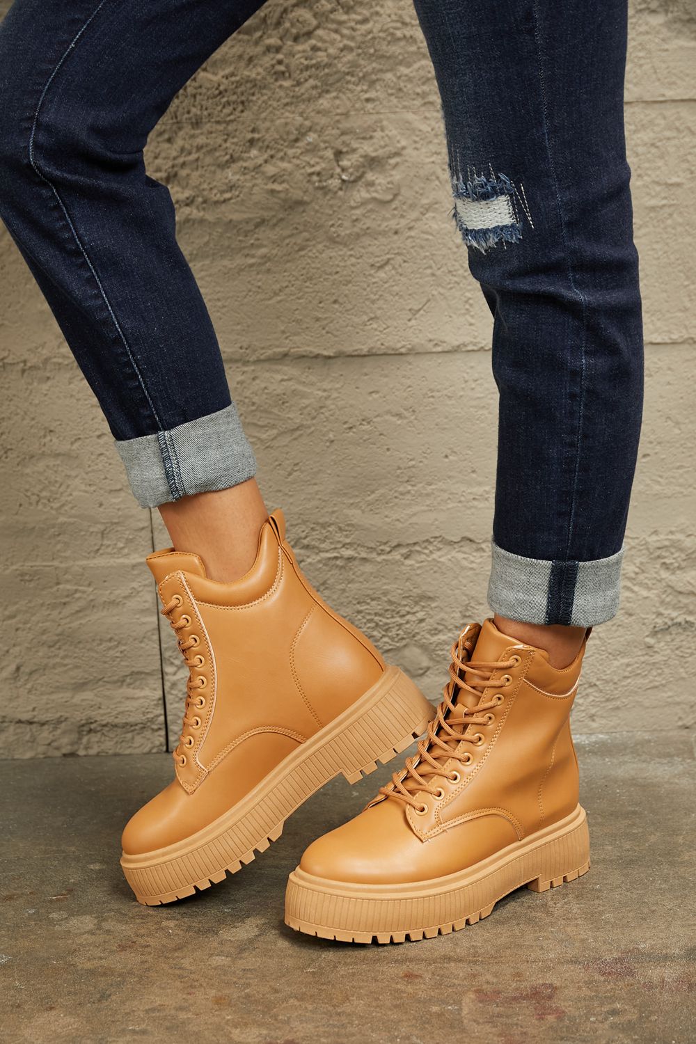 East Lion Corp Platform Combat Boots - cas7m
