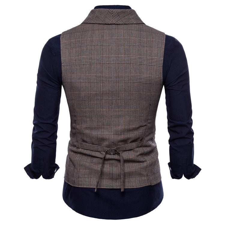 Check lapel vest vest - cas7m