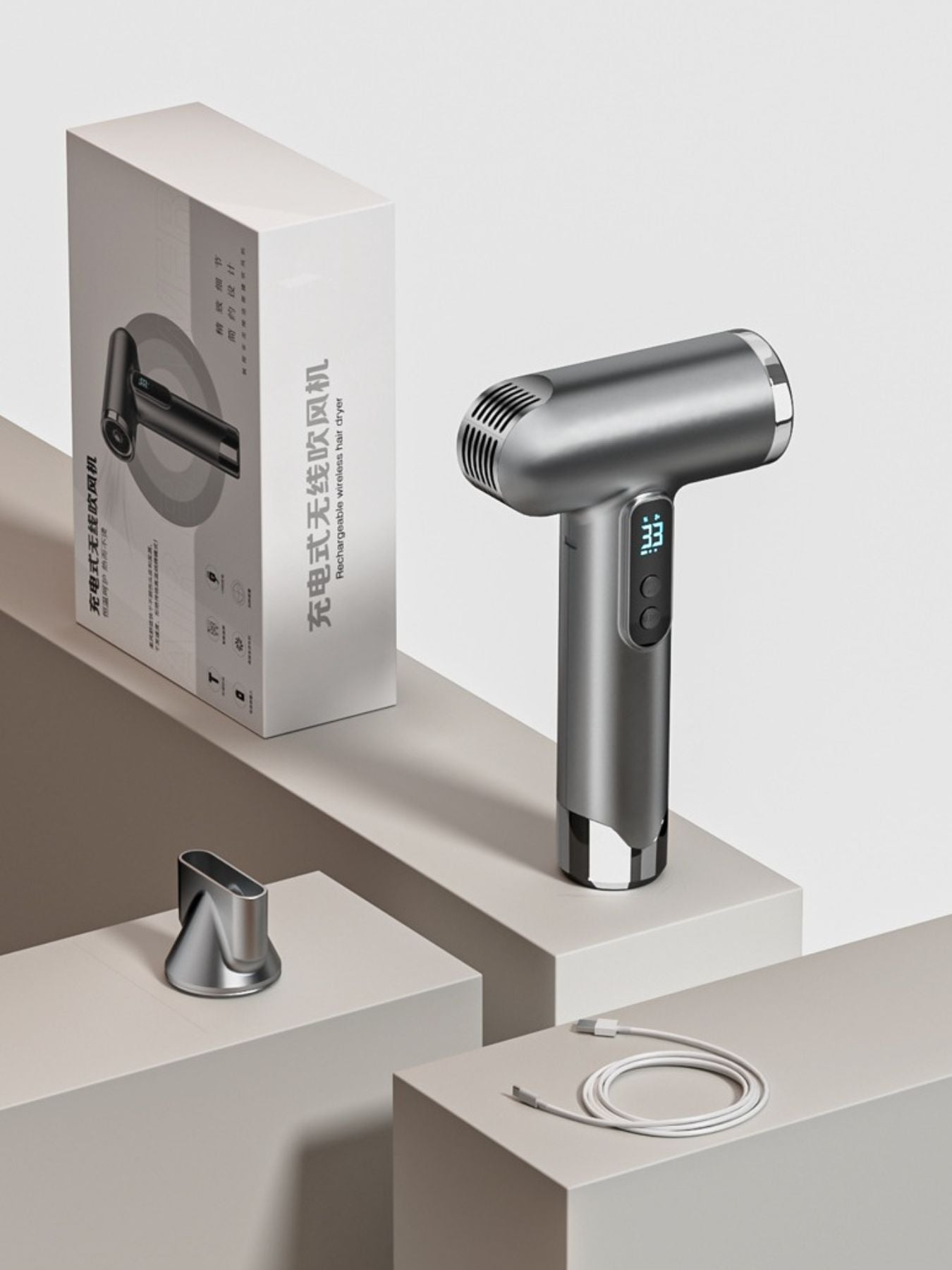 Portable Cordless High-Speed Hair Dryer: Salon Results Anywhere - cas7m