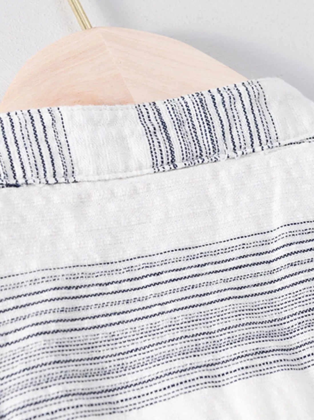 Men's Plus Size Striped Short Sleeve Blouse - cas7m