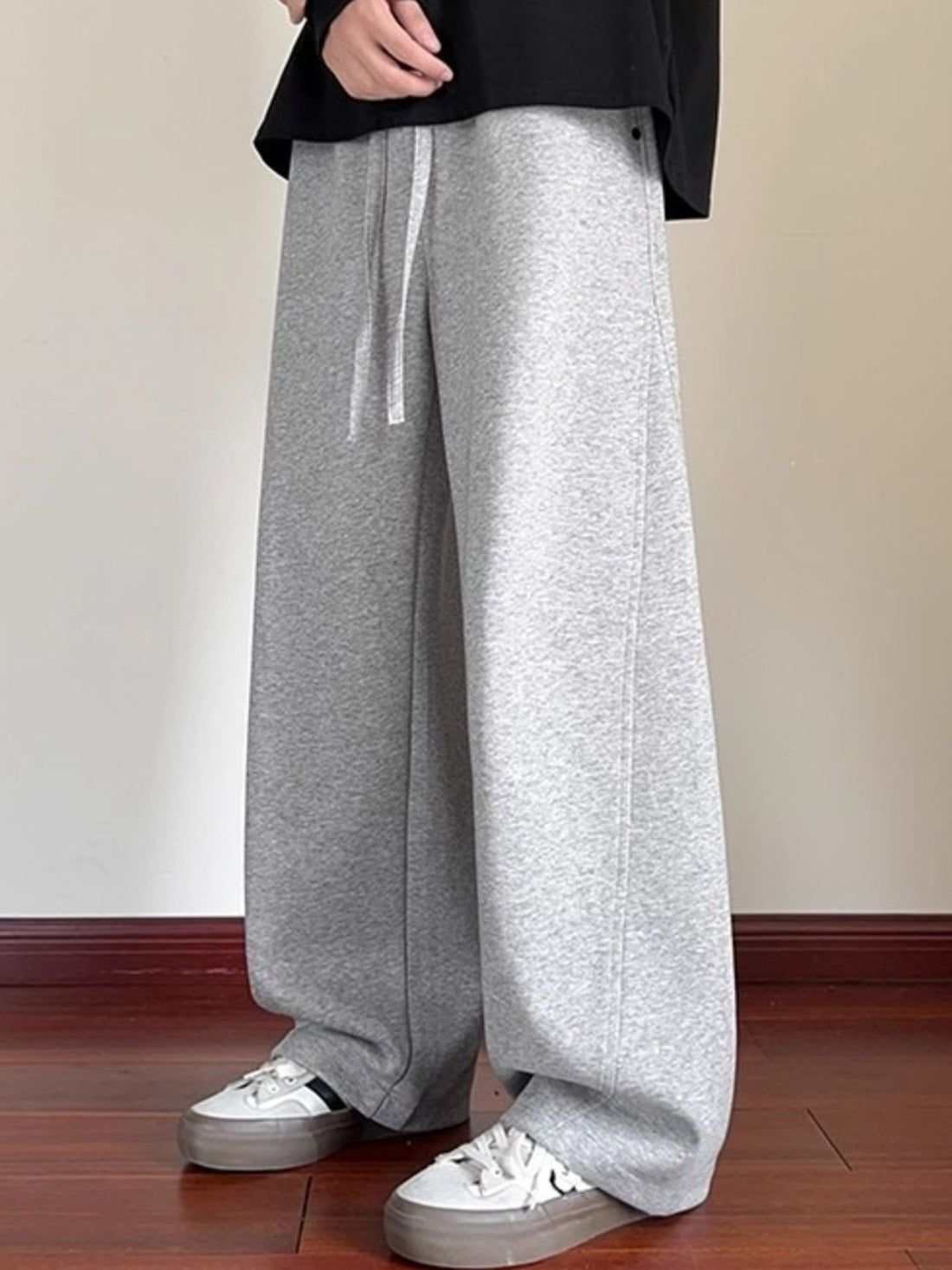 Men's Plus Size Drawstring Wide Leg Pants - cas7m