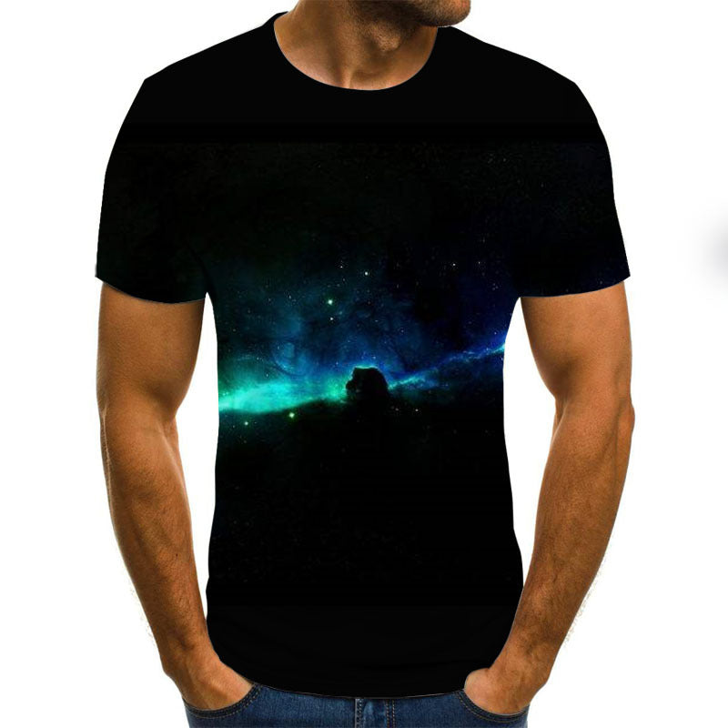 Men's 3D Digital Printed Short Sleeve T-Shirt - cas7m