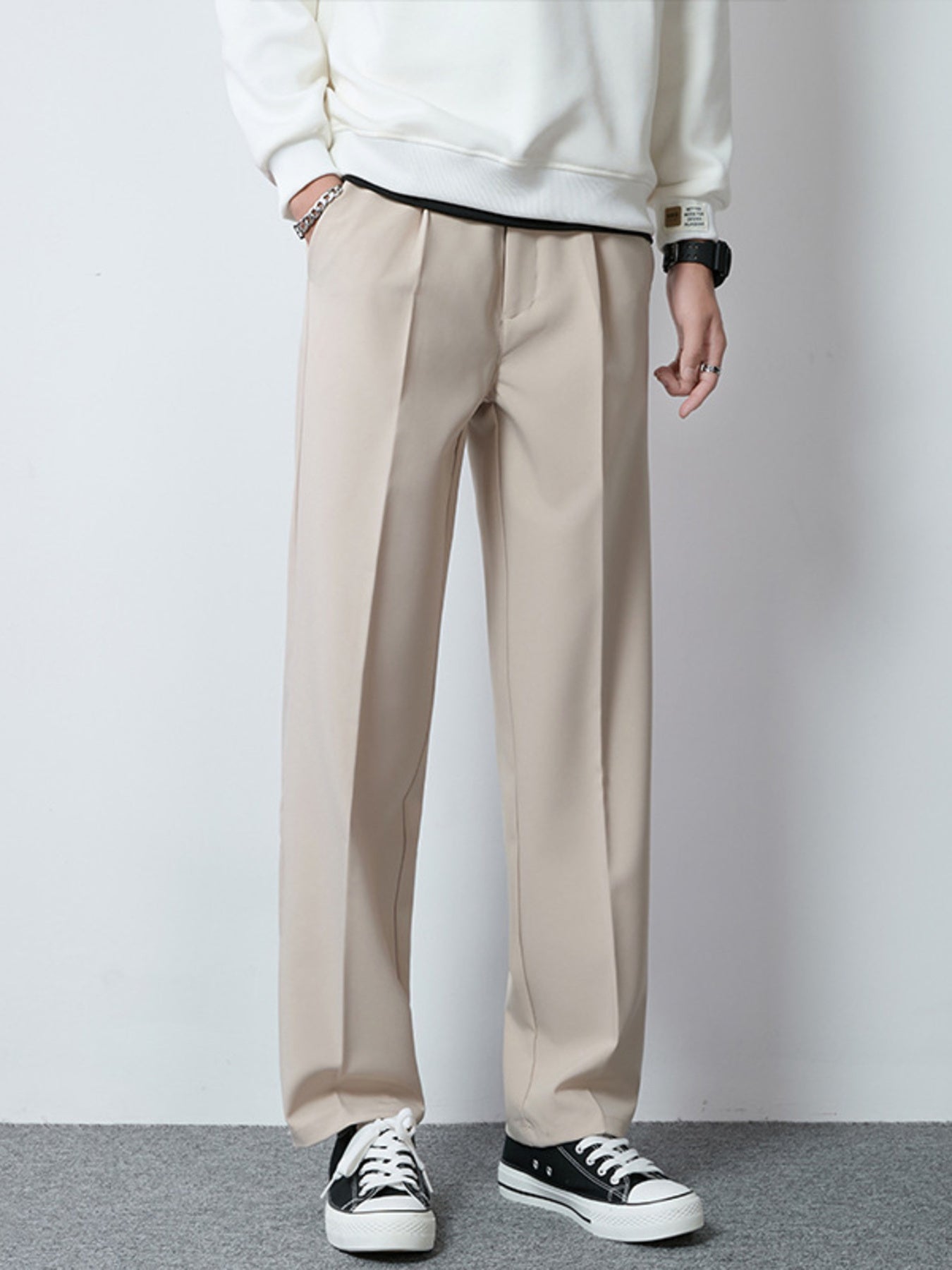 Men's Plus Size Wide Leg Casual Pants - cas7m
