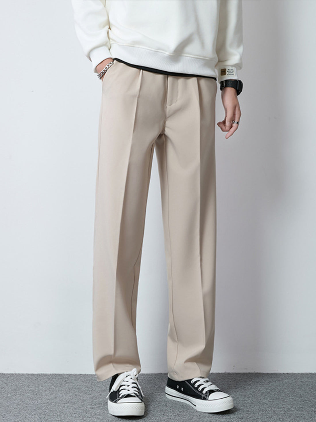 Men's Plus Size Wide Leg Casual Pants - cas7m