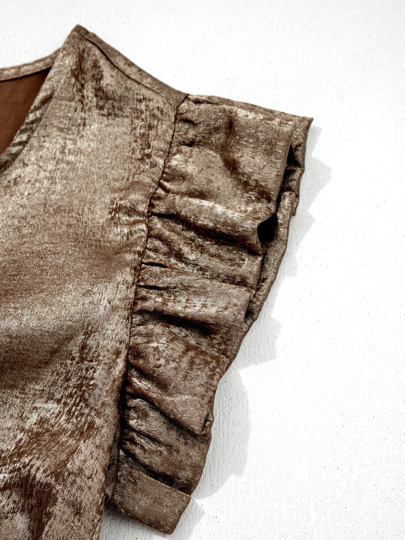 Ruffled Round Neck Tank - cas7m