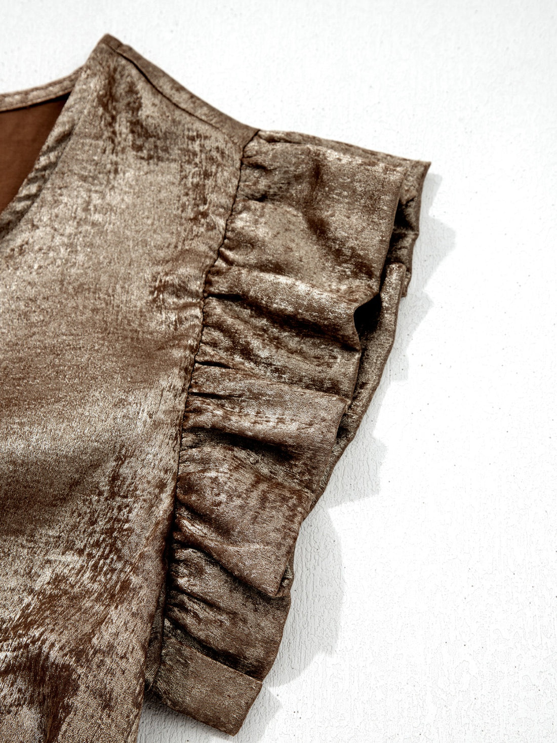Ruffled Round Neck Tank - cas7m