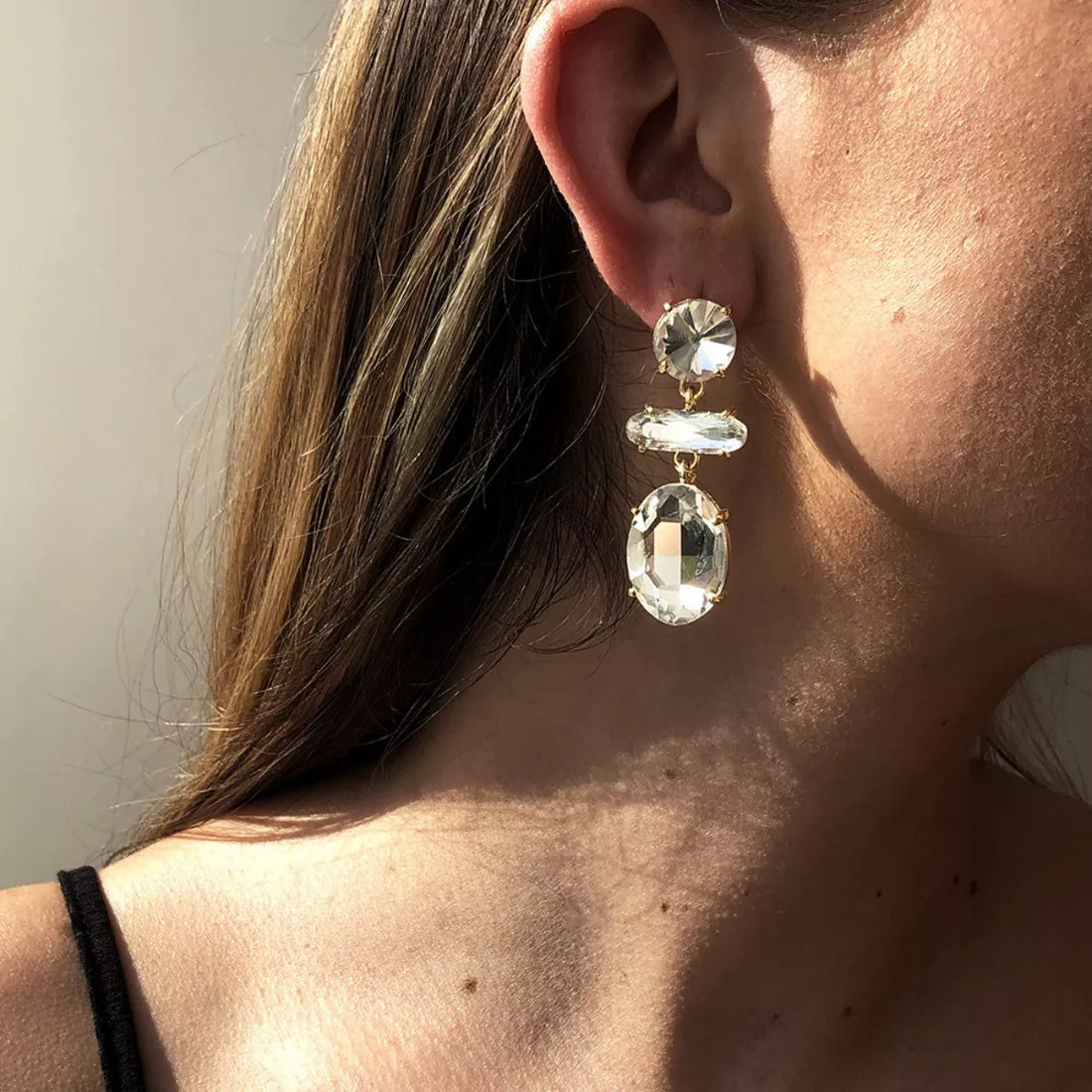 Alloy Geometric Dangle Earrings - cas7m