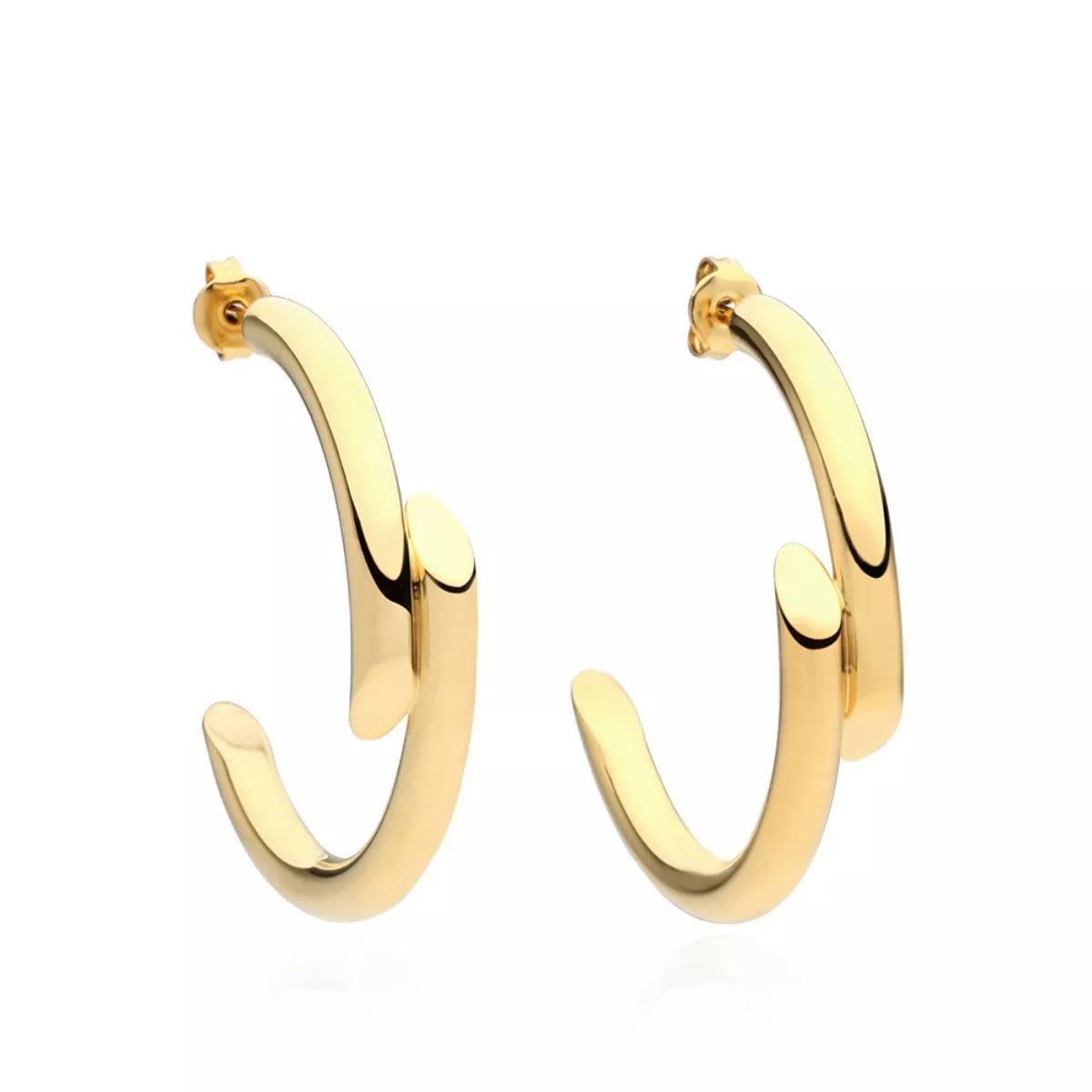 Chunky C-Hoop Earrings - cas7m