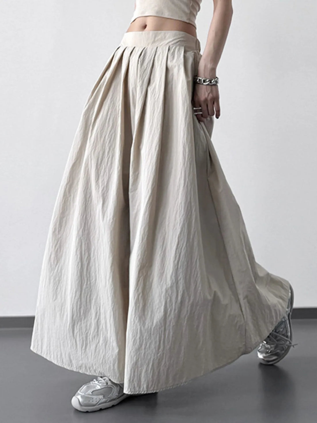 Pleated Maxi Skirt - cas7m