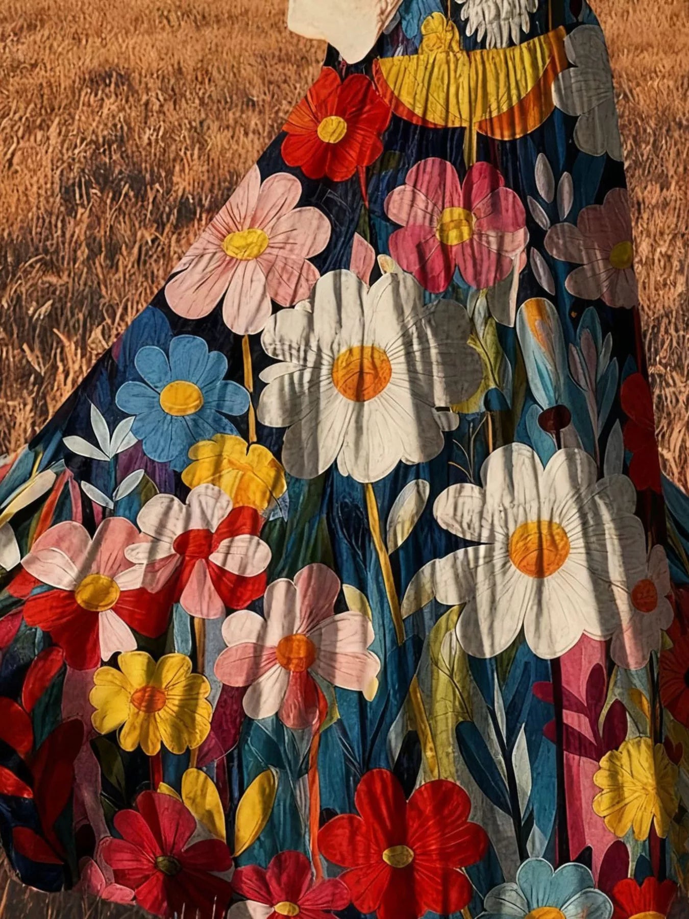 Floral Print Flowy Maxi Skirt - cas7m