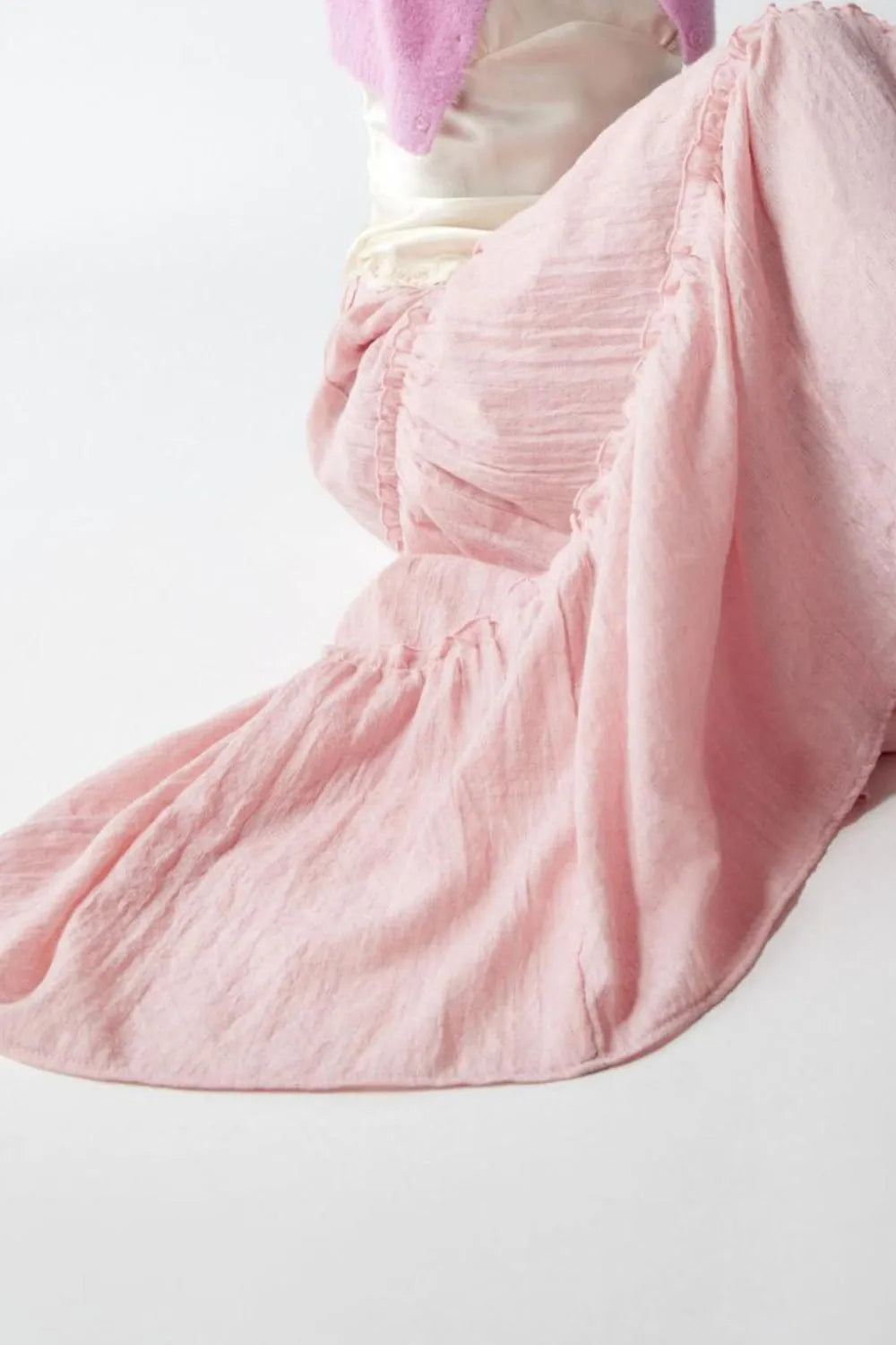 Frill Elastic Waist Skirt - cas7m