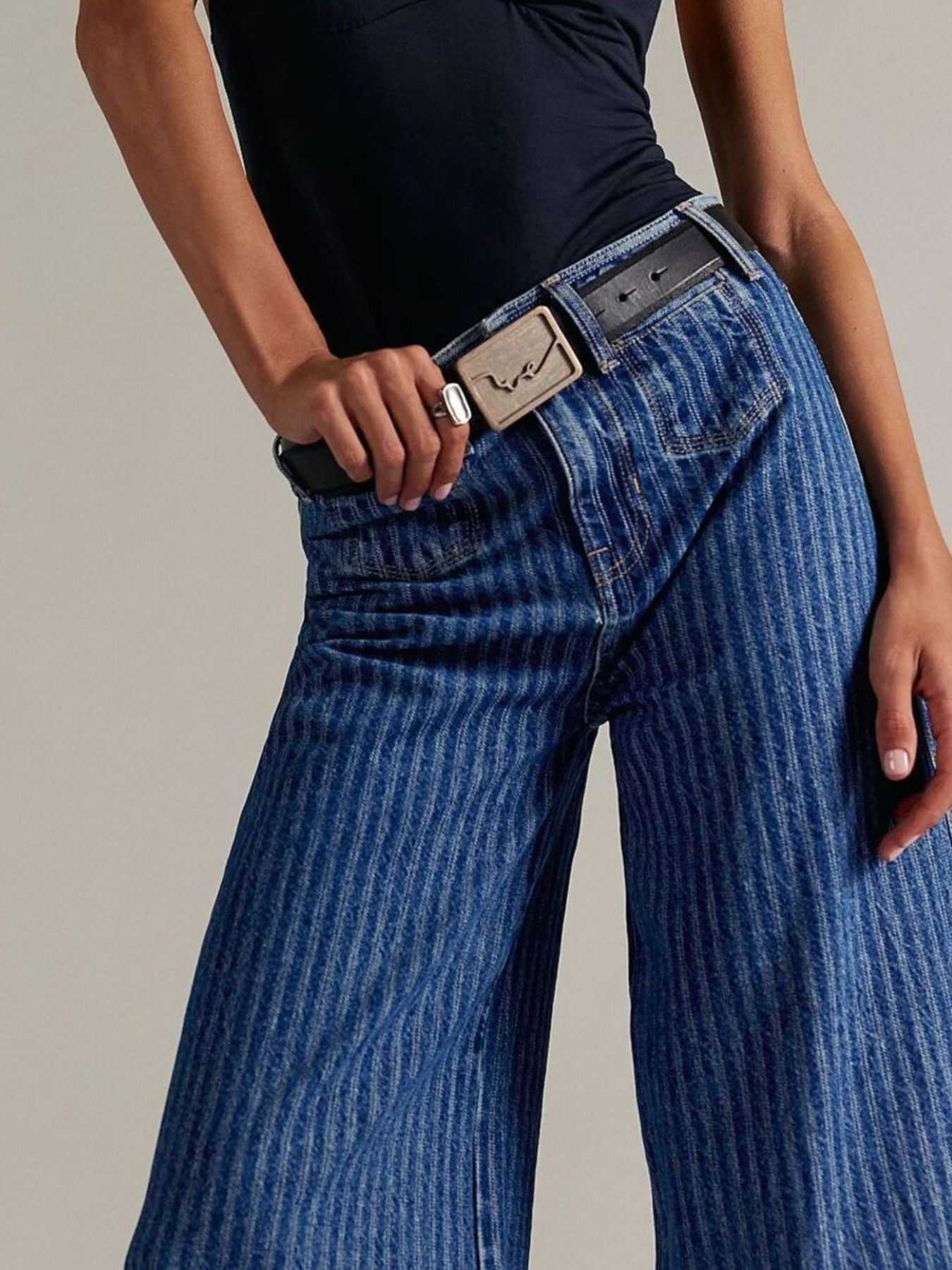 Wide-Leg Cropped Jeans - cas7m