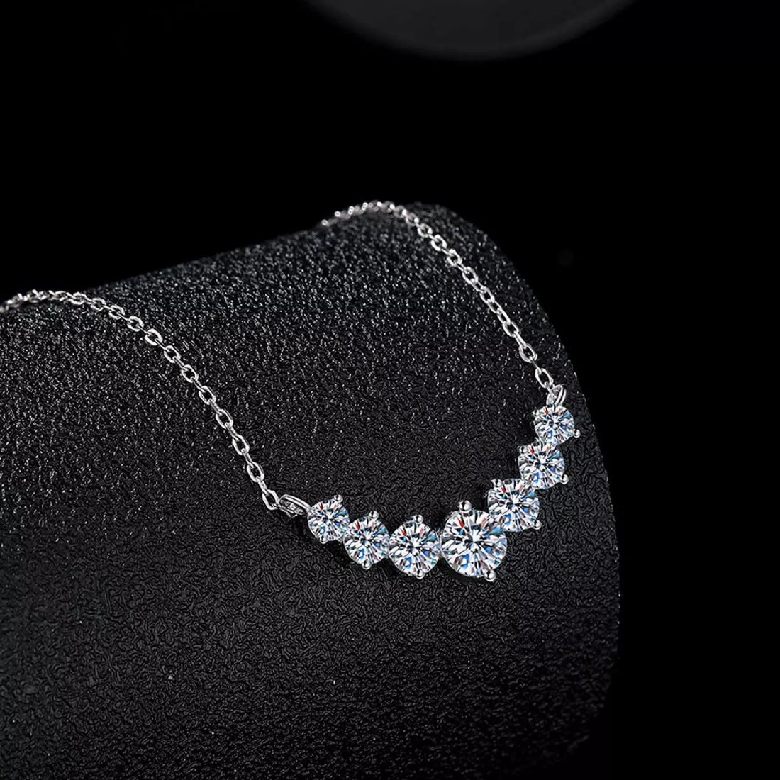 2.8 Carat Moissanite 925 Sterling Silver Necklace - cas7m