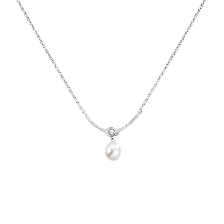 925 Sterling Silver Pearl Necklace - cas7m