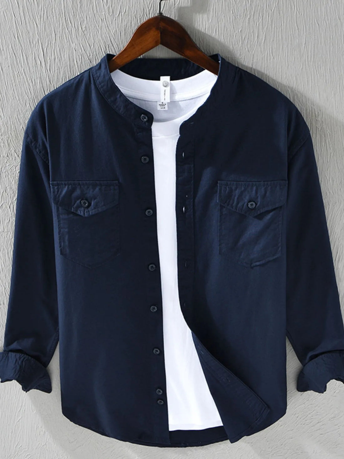 Men's Button Up Long Sleeve Shirt - cas7m