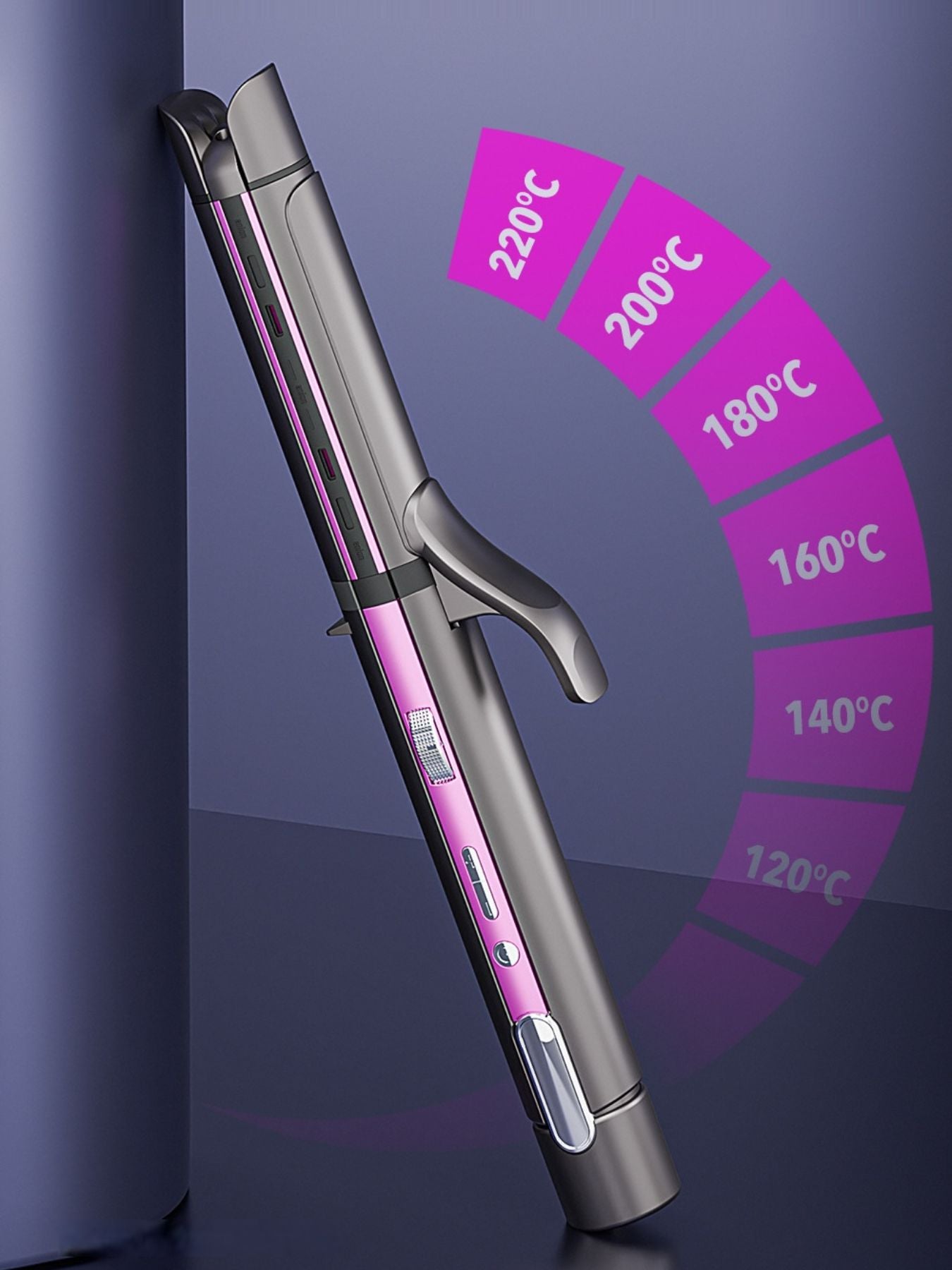 Adjustable Temperature Hair Straightener & Curler - cas7m