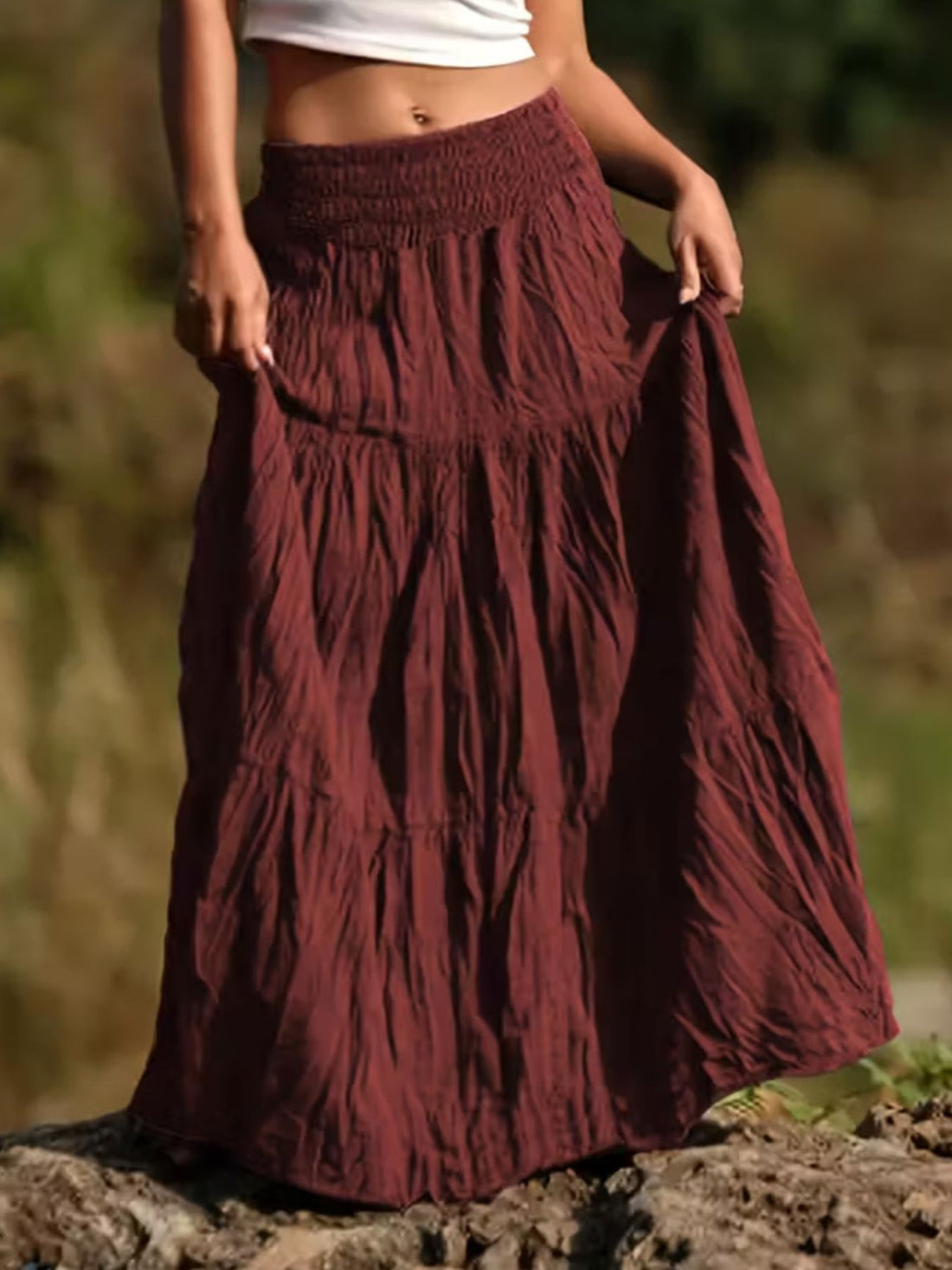 Tiered Maxi Skirt - cas7m