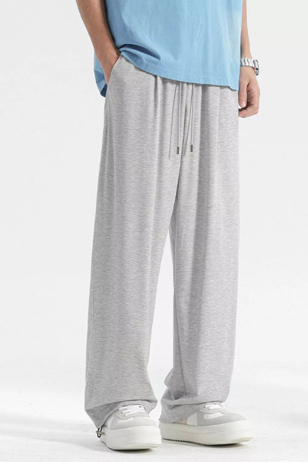 Men's Plus Size Casual Loose Fit Drawstring Sweatpants - cas7m