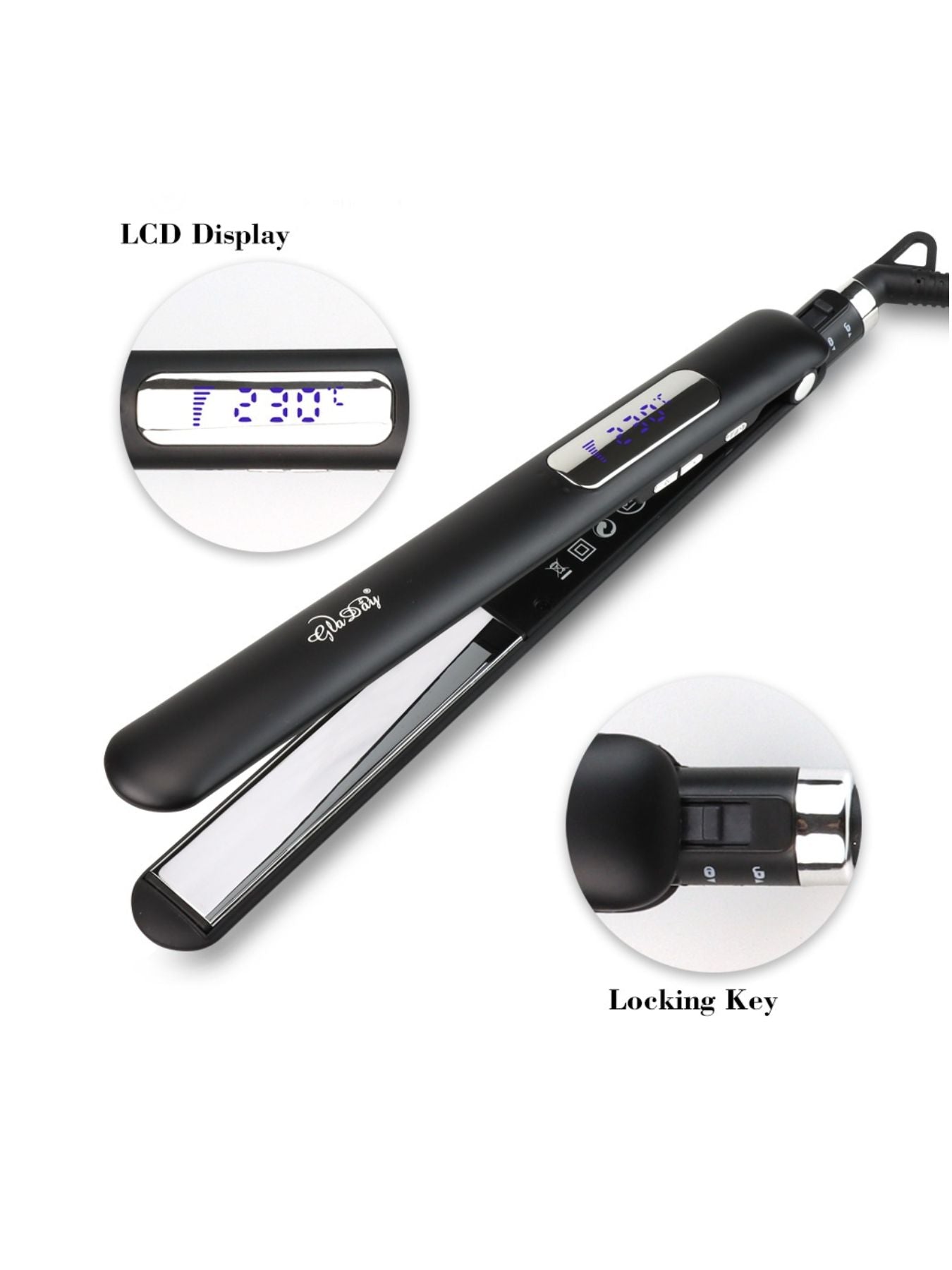 PrecisionPro Adjustable Temperature Hair Straightener - cas7m