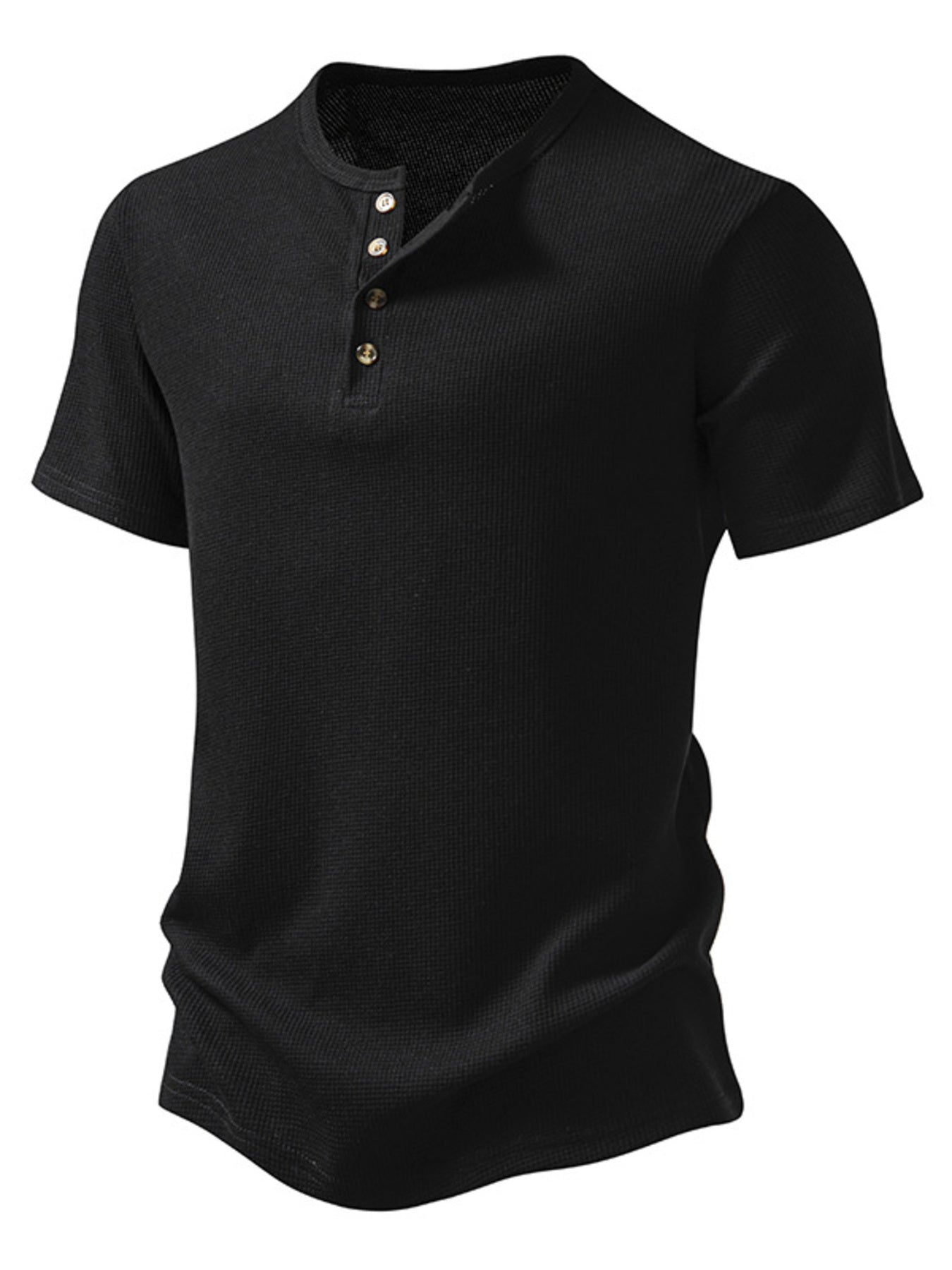 Men's Button Detail Short Sleeve T-Shirt - cas7m