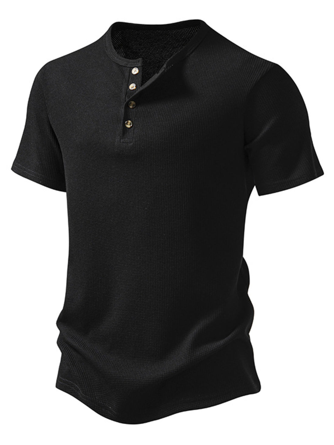 Men's Button Detail Short Sleeve T-Shirt - cas7m